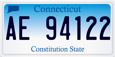 CT license plate AE94122