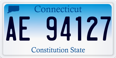 CT license plate AE94127