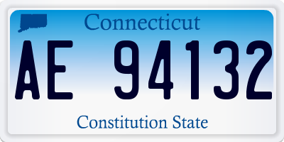 CT license plate AE94132