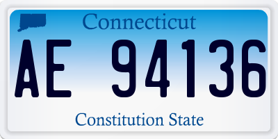 CT license plate AE94136