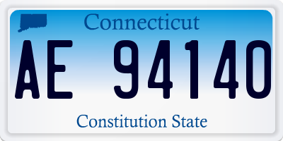 CT license plate AE94140