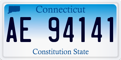 CT license plate AE94141