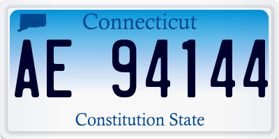 CT license plate AE94144