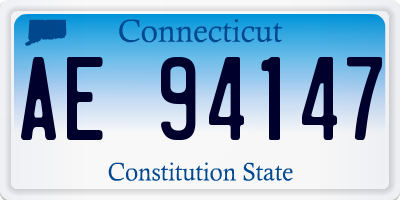 CT license plate AE94147