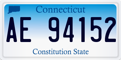 CT license plate AE94152