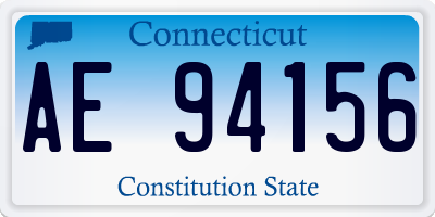 CT license plate AE94156