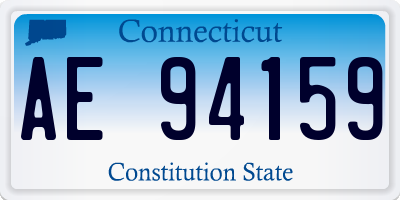 CT license plate AE94159