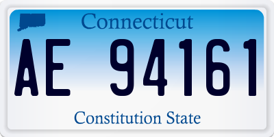 CT license plate AE94161
