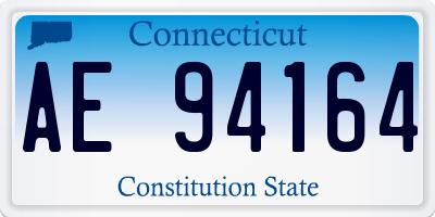 CT license plate AE94164