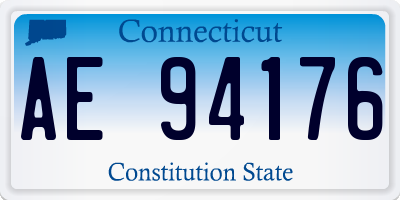 CT license plate AE94176