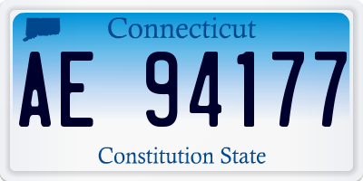 CT license plate AE94177