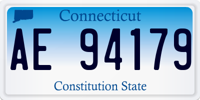 CT license plate AE94179