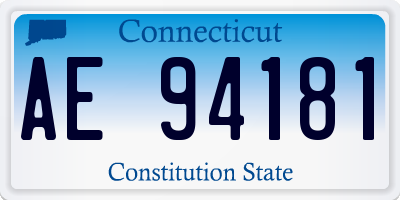 CT license plate AE94181
