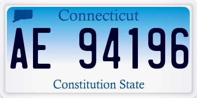CT license plate AE94196