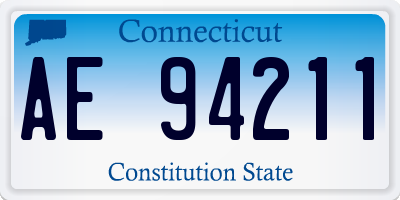 CT license plate AE94211