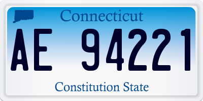 CT license plate AE94221