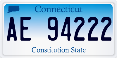 CT license plate AE94222