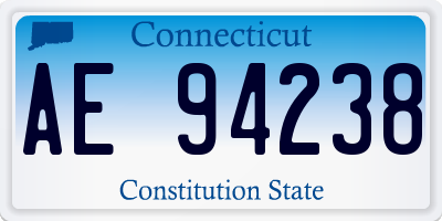 CT license plate AE94238