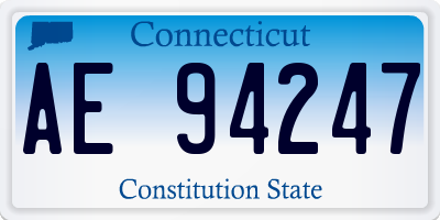 CT license plate AE94247