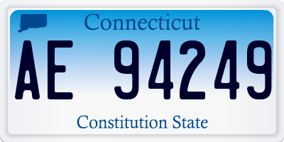 CT license plate AE94249