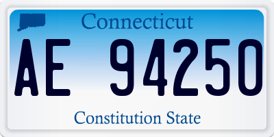 CT license plate AE94250