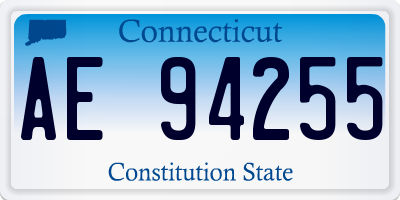CT license plate AE94255