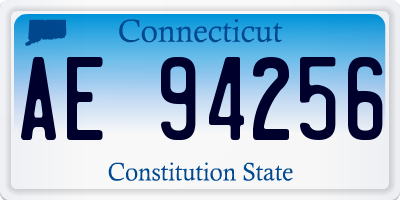 CT license plate AE94256
