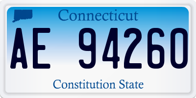 CT license plate AE94260