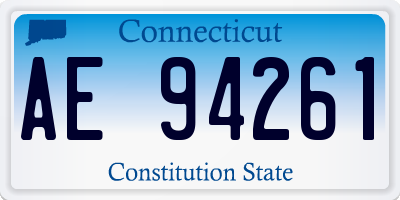 CT license plate AE94261