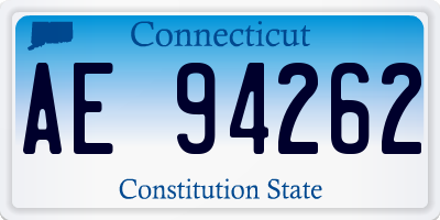 CT license plate AE94262