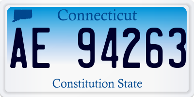 CT license plate AE94263