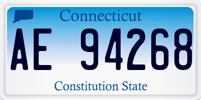CT license plate AE94268