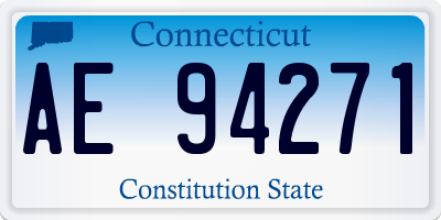 CT license plate AE94271