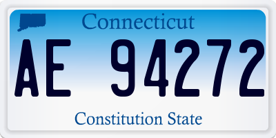 CT license plate AE94272