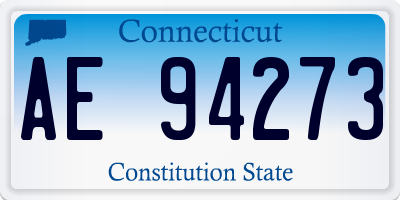 CT license plate AE94273