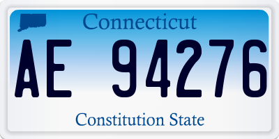 CT license plate AE94276