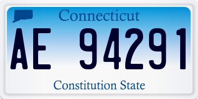 CT license plate AE94291