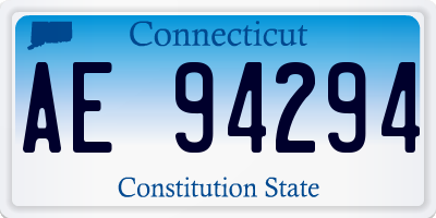 CT license plate AE94294