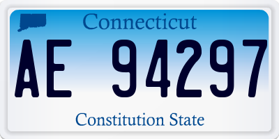 CT license plate AE94297