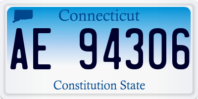 CT license plate AE94306