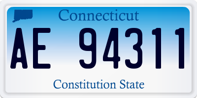 CT license plate AE94311