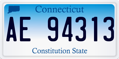 CT license plate AE94313