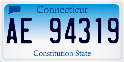 CT license plate AE94319
