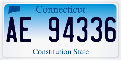 CT license plate AE94336