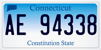 CT license plate AE94338