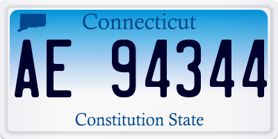 CT license plate AE94344