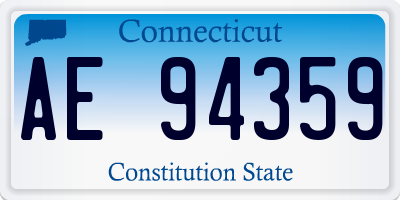 CT license plate AE94359