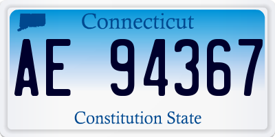 CT license plate AE94367