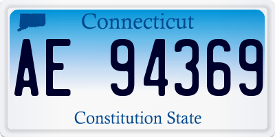 CT license plate AE94369