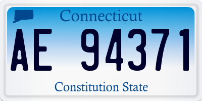 CT license plate AE94371